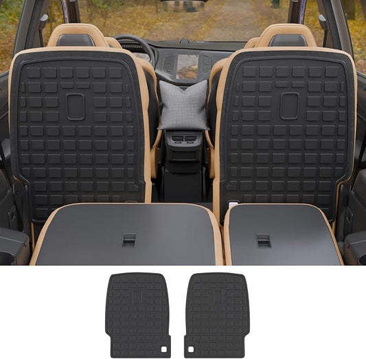 Rongtaod Cargo Mat Compatible with 2020-2025 Hyundai Palisade 7 Seats Trunk Mat Cargo Mat Cargo Liner All Weather Trunk Liner Kick Mat 2024 Palisade Accessories (2nd Row Backrest Mats)
