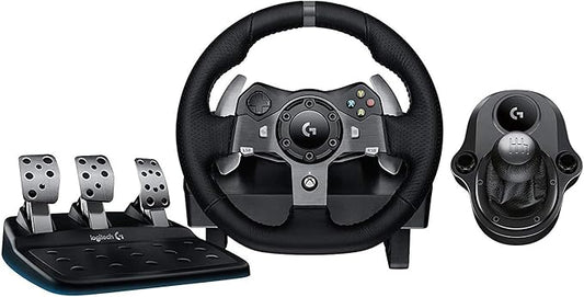 Logitech G920 Driving Force Racing Wheel + Logitech G Driving Force Shifter Bundle for Xbox One and PC (Certified Refurb)