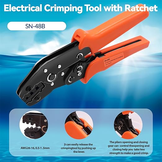 356Pcs Waterproof Electrical Connectors 1/2/3/4 Pin Connector Automotive Wiring Connector Kit Male and Female connectors for Wiring with Ratchet Crimping Tool