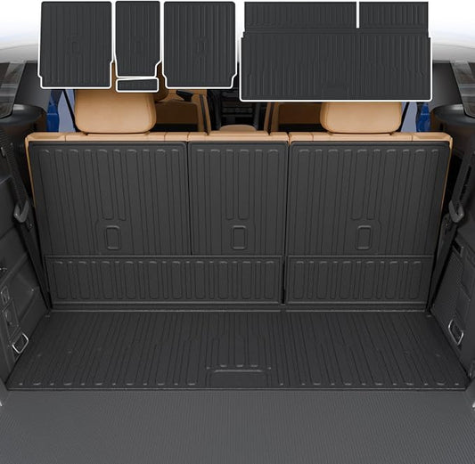 Cargo Mat Compatible with 2025 2026 Ford Expedition&Lincoln Navigator (NOT for Max/L) Trunk Mat Cargo Liner Back Seat Cover All Weather Expedition Accessories (Trunk Mat+Backrest Mats)