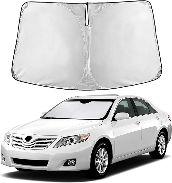 Autovir Windshield Sun Shade Fit for 2007-2009 2010 2011 Toyota Camry Sun Shade, Front Window Sun Visor, UV Protection, Heat Blocker, Foldable Car Accessories