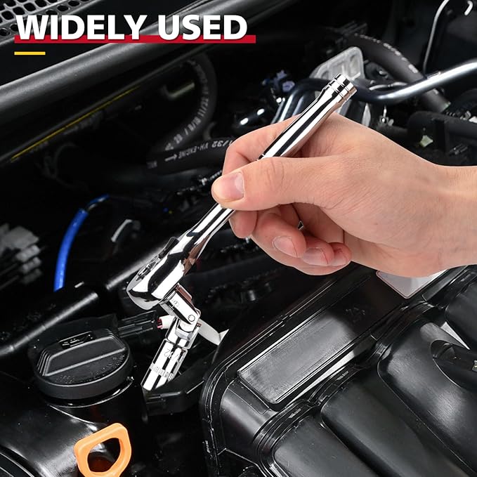 1/4" Drive Socket Set 74-Piece, 1/4” Drive Master Socket Set with Ratchets, 1/4" Drive Bits Set Extensions Bar, Universal Joint (5/32-Inch- 9/16-Inch, 4mm-14mm)