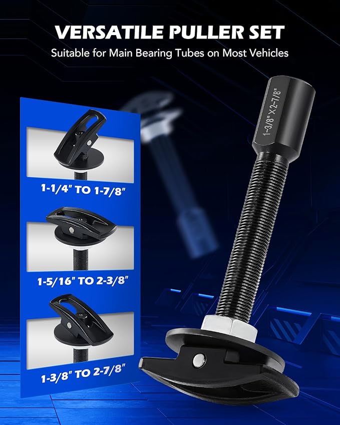 Orion Motor Tech Rear Axle Bearing Puller Tool Set, Rear Axle Bearing Remover Set, Rear Axle Bearing Removal Tool Kit with 3 Sizes 1-1/4 to 1-7/8, 1-5/16 to 2-3/8, & 1-3/8 to 2-7/8