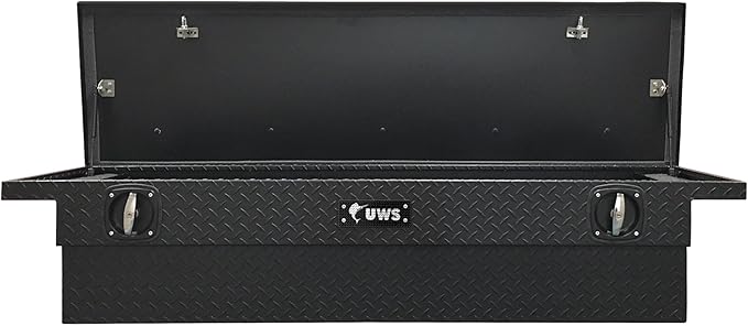 UWS EC10033 Secure Lock 72-Inch Matte Black Heavy-Wall Aluminum Truck Tool Box with Low Profile, RigidCore Lid