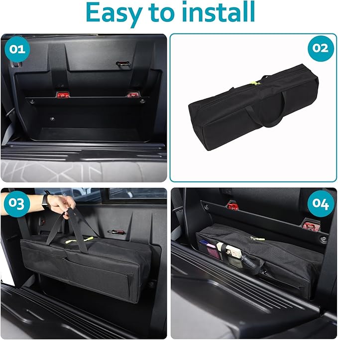 CHEAYAR Rear Seat Organizer Compatible with Toyota Tacoma 2016-2023, Storage Bag Behind Seat Back Accessories