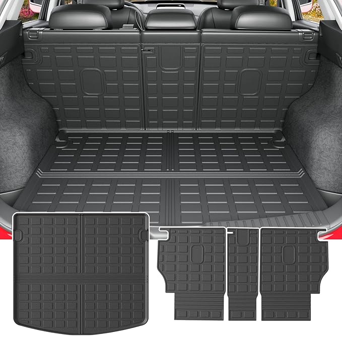 powoq Cargo Mat Compatible with 2023-2025 Mazda CX-5 Trunk Mat TPE Cargo Liner Backrest Trunk Liner Replacement for Mazda CX-5 2023 2024 2025 Accessories