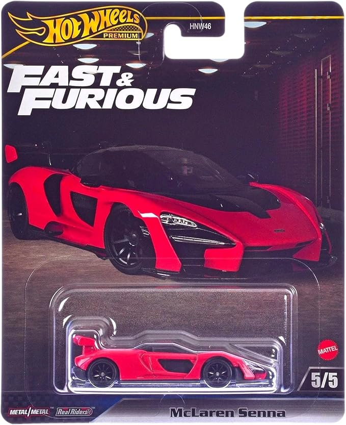 Hot Wheels Fast & Furious Premium Die-Cast Cars Bundle, 5-Pack Set, 1970 Chevelle SS, Dodge Viper, Nissan 370Z, Land Rover Defender, McLaren Senna HNW46-956J