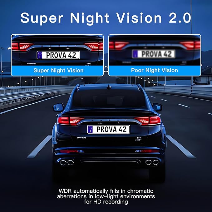 4 Channel Dash Cam 360° View 5G WiFi & APP Control, GEMEK 2K Front and Rear Inside, Left Right Dash Camera for Cars Free 64GB TF Card, G-Sensor, Night Vision, 24H Parking Mode