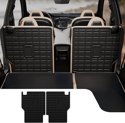 Back Seat Cover Protector Compatible with 2018-2024 Ford Expedition Lincoln Navigator 7-Seater (Not Fit 8 Seats) Kick Mats All Weather 2023 Expedition Accessories (2nd Row Backrest Mats)