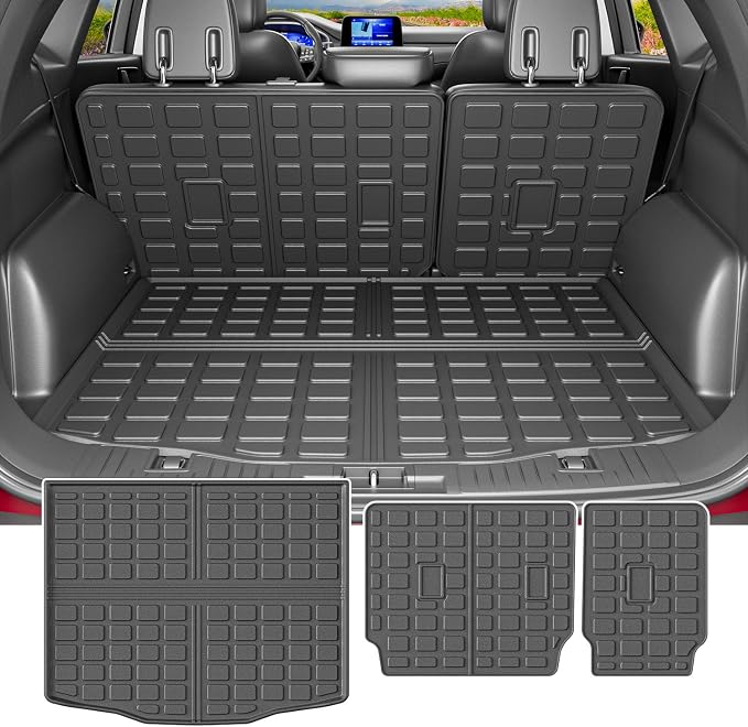 powoq Cargo Liner Compatible with 2020-2026 Ford Escape Trunk Mat All Season Protection TPE Cargo Mat Replacement for 2020 2021 2022 2023 2024 2025 2026 Ford Escape Accessories