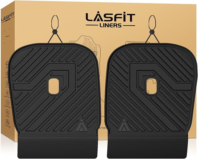 Lasfit Kick Mats for Kia Telluride 2027 7-Seat (Not Fit 8-Seat), 2nd Row Captain Chair Seat Back Cover Protectors, TPE Waterproof All-Weather Rear Backrest Liner