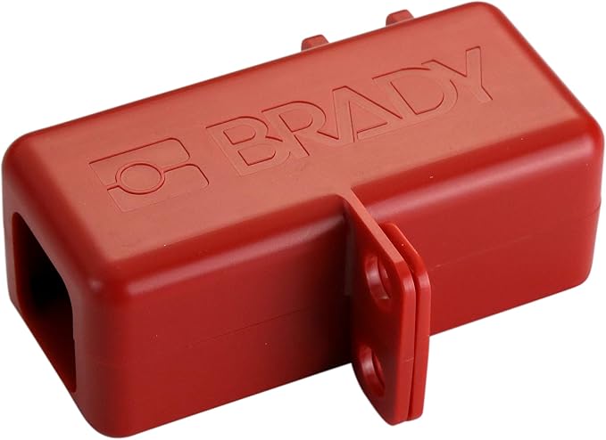 Brady-150820 BatteryBlock Battery Cable Lockout, Commercial Vehicle Max Cord Dia 0.94-Red