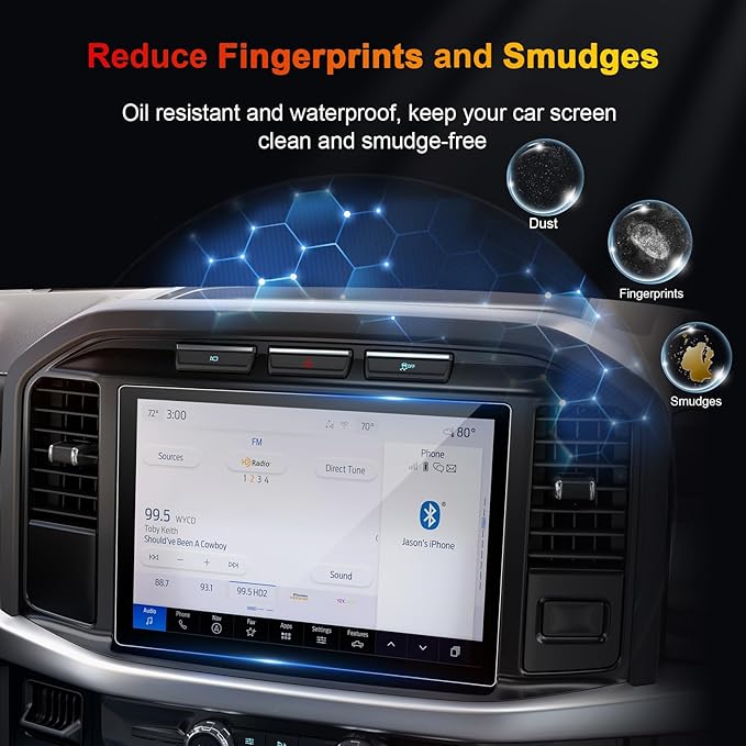 for Ford F150 Lightning Screen Protector for 2022-2026 Ford F-150 Lightning XLT/Pro SYNC 4 12" Display for F150 Lightning Electric Truck Accessories Tempered Glass Film (F-150 Lightning 12-In HD)