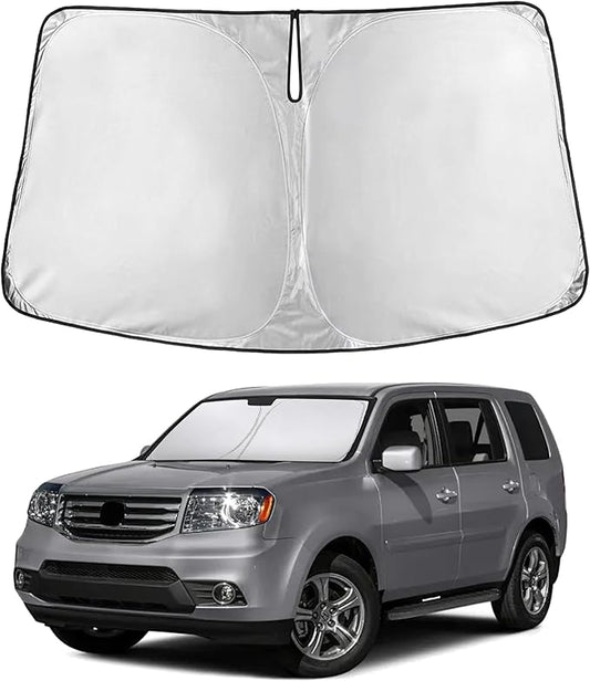 EcoNour Windshield Sunshade Compatible for Honda Pilot 2009-2013 2014 2015, Sun Visor for Front Windshield & Window Sun Shade Cover, UV Heat Blocker & Protector, Car Accessories