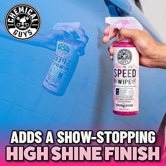 Chemical Guys WAC_202_1602 Speed Wipe Spray Gloss & Quick Detailer, Great for Cars, Trucks, SUVs, Motorcycles, RVs & More, Cherry Scent, 16 oz (2 Pack)