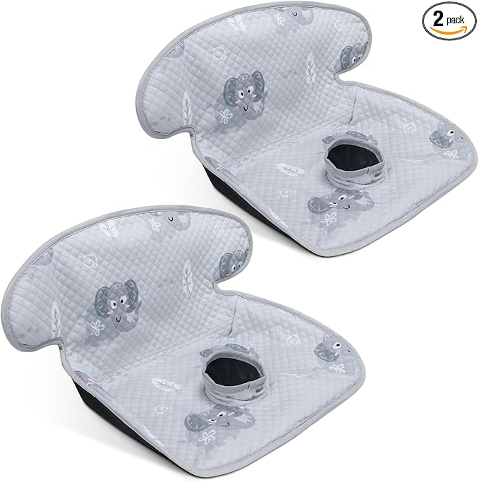 COOLBEBE Infant Car Seat Protector for Potty Training, 2 Pack Dry Waterproof Car Seat Liner Toilet Training for Baby Infant Toddler, Piddle Pads Cover Car Seat Pad for Strollers & Carseat (Grey,2PC)