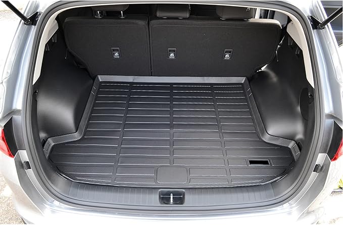 Cartist Custom Fit for Cargo Liner KIA Sportage 2017-2022 (Cargo Tray in Upper Deck Position) All Weather Trunk Mat Anti-Slip Rear Trunk Floor Mat Waterproof TPE