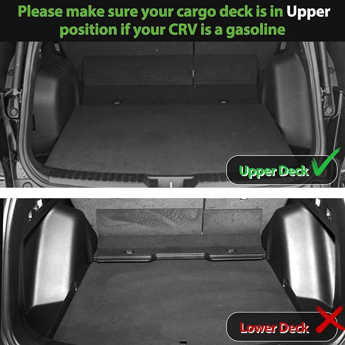HAFIDI® Cargo Liner Fit for 2023 2024 2025 2026 Honda CR-V (Include Hybrid) (for Cargo Tray Highest Position) All Weather TPE Automotive Trunk Mat Custom CRV Hybrid Accessories - Black
