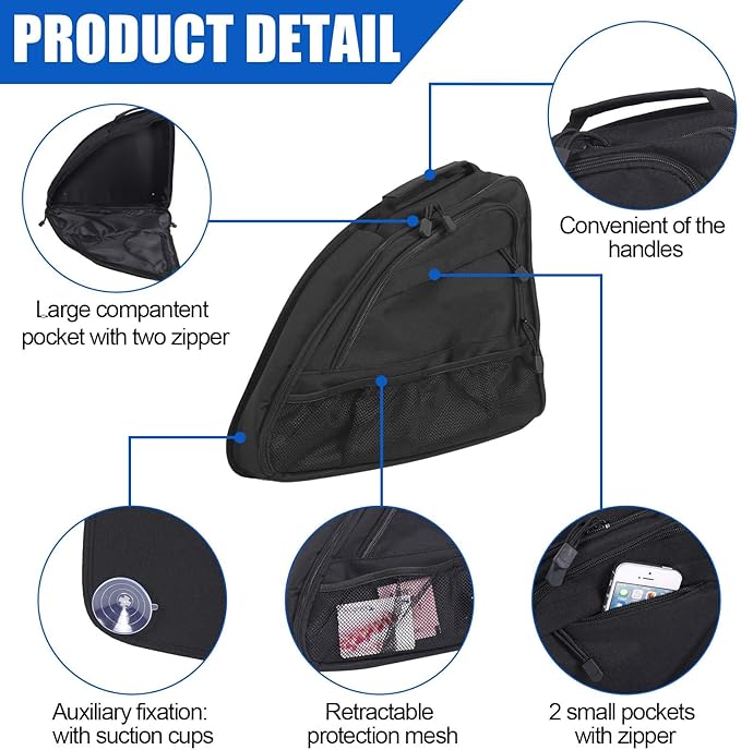 Rear Trunk Storage Organizer Box Compatible with Subaru Forester 2019-2024, Rear Left Window Storage Organizer Bag, Interior Storage Accessories (Left Side)