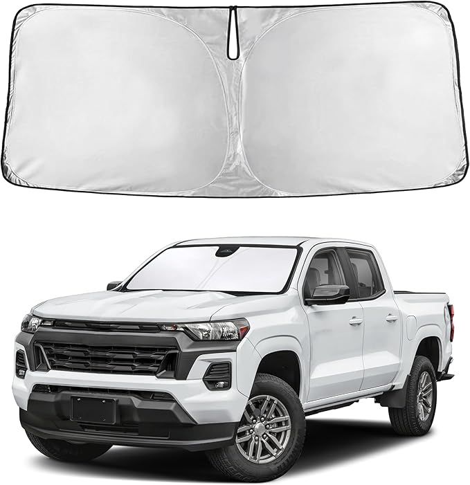 Autovir Windshield Sun Shade Fit for 2023-2024 2025 2026 Chevrolet Colorado Sun Shade, Front Window Sun Visor, UV Protection, Heat Blocker, Foldable Car Accessories
