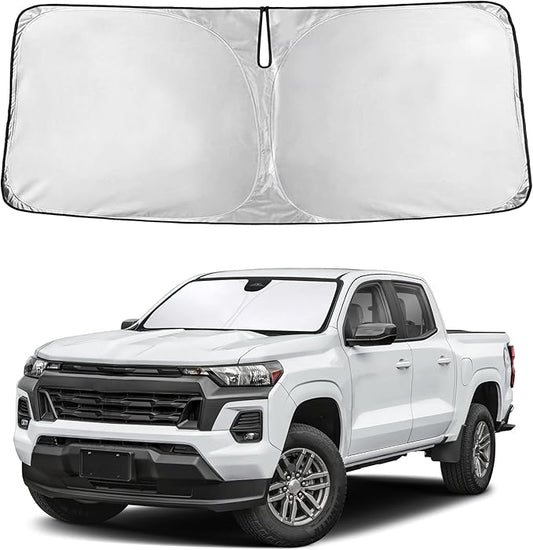 Autovir Windshield Sun Shade Fit for 2023-2024 2025 2026 Chevrolet Colorado Sun Shade, Front Window Sun Visor, UV Protection, Heat Blocker, Foldable Car Accessories