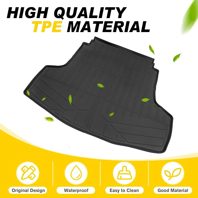 Trunk Mat for 2021-2026 Kia K5 & 2020-2026 Hyundai Sonata Rear Cargo Mat All Weather TPE Protector Trunk Liner Car Accessories