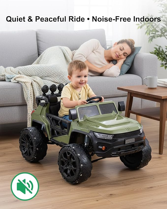 Rubber Tire Upgrade Kit for Power Wheel Kids Electric Ride On Car, Anti-Slip and Noise Reduction Wheel Replacement, Durable Shock Absorbing Tire Protection Covers for Plastic Wheels-2PCS