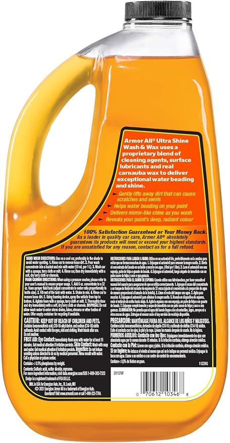 Armor All Car Wash Kit, Includes Car Wash Soap, Wash Mitt & Microfiber Towel