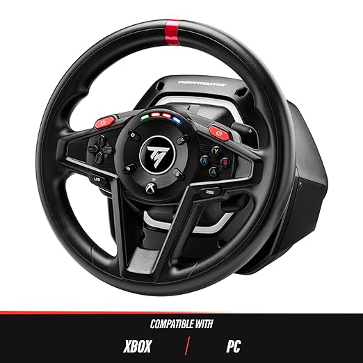Thrustmaster T128 Racing Wheel & Pedal Set for Xbox Series X|S and PC – Force Feedback Gaming Steering Wheel for Driving Simulator