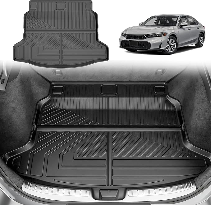 Trunk Mat Fit for 2022-2026 Honda Civic Hatchback Sport/EX-L/LX - AOMSAZTO Cargo Liner TPE Trunk Liner Cargo Mat Replacement for 11th Gen Honda Civic Accessories Black (Not for Hybrid/Sport Touring)