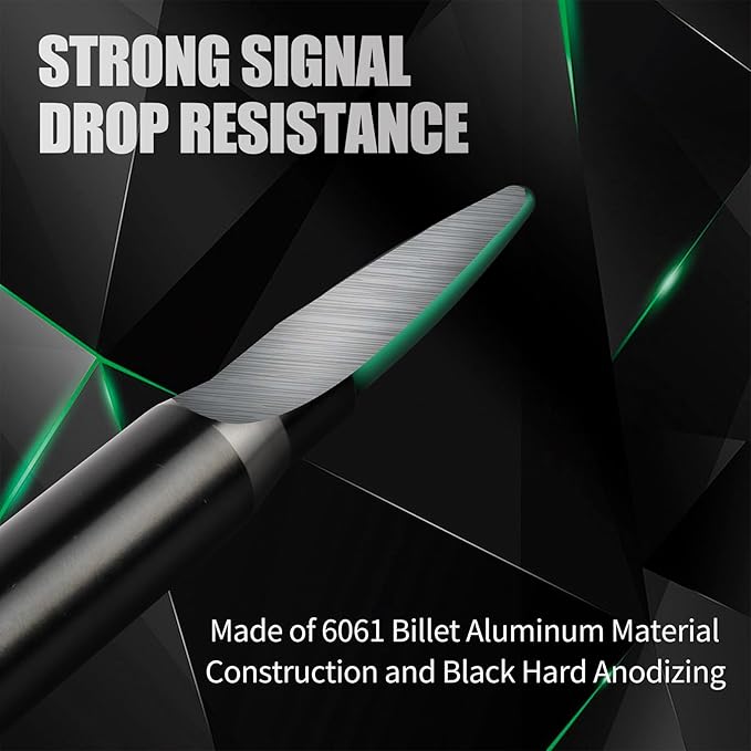 BJSIA Upgrade Universal Car Antenna Compatible with Ford, Dodge, Chevrolet, GMC, Jeep, Toyota Truck Antenna - Made of Rugged Billet and Aluminum, Green, Car Accessories