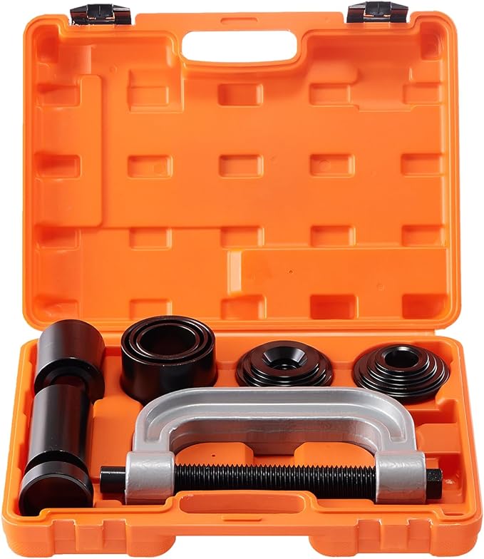 VEVOR Ball Joint Press Kit, 10 pcs Tool Kit, C-Press Ball Joint Remove and Install Tools, for Most 2WD and 4WD Cars, Heavy Duty Ball Joint Repair Kit for Automotive Repairing