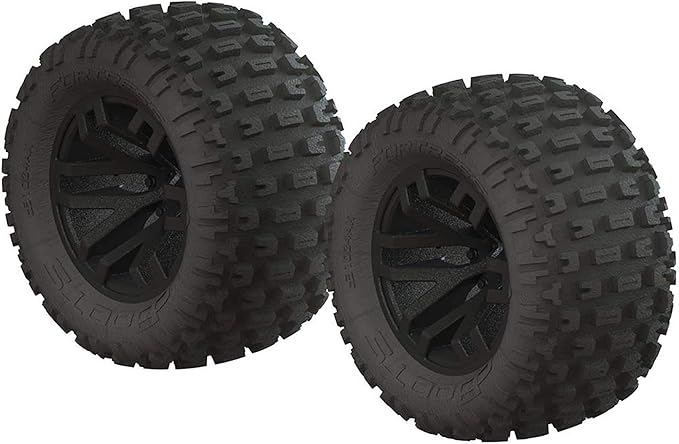 ARRMA 1/10 dBoots Fortress MT 2.2/3.0 Pre-Mounted Tires, 14mm Hex, Black (2), ARAC9632
