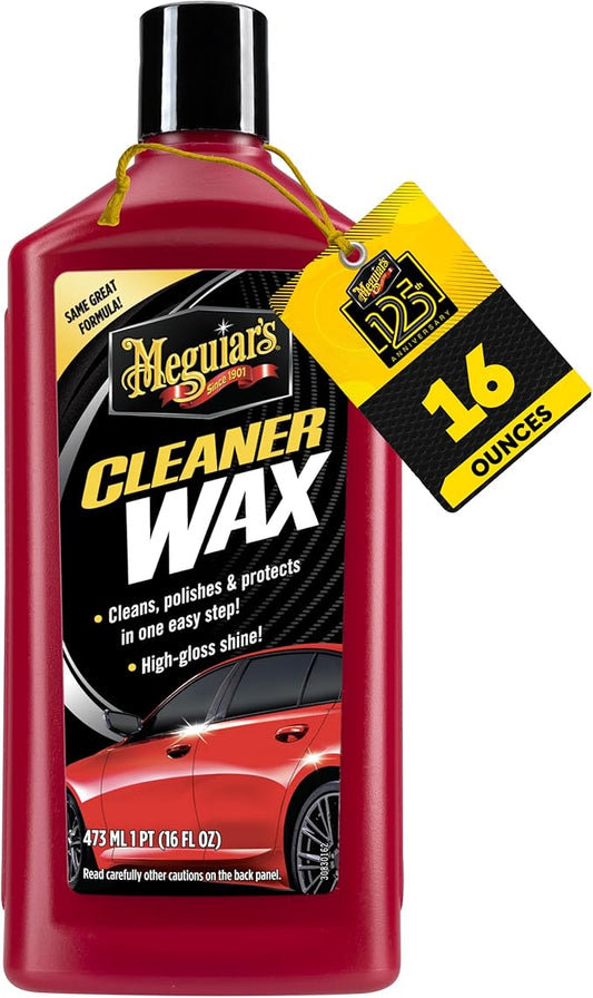 Meguiar's Cleaner Wax - Liquid Car Wax, Cleans, Polishes and Protects Your Vehicle - Easy to Use, Long-lasting Shine - 16 Oz