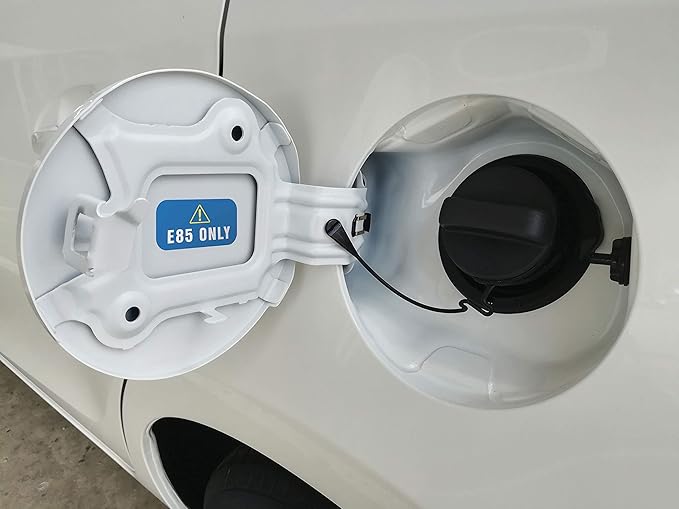 E85 Stickers, Flex Fuel Label for Vehicles, Rental Cars, Fleet Trucks and SUVs - Weather Proof, Extreme Stick, Flex Fuel Decals by Fuel Stickers - USA Made (2x1 inch), 20 Labels