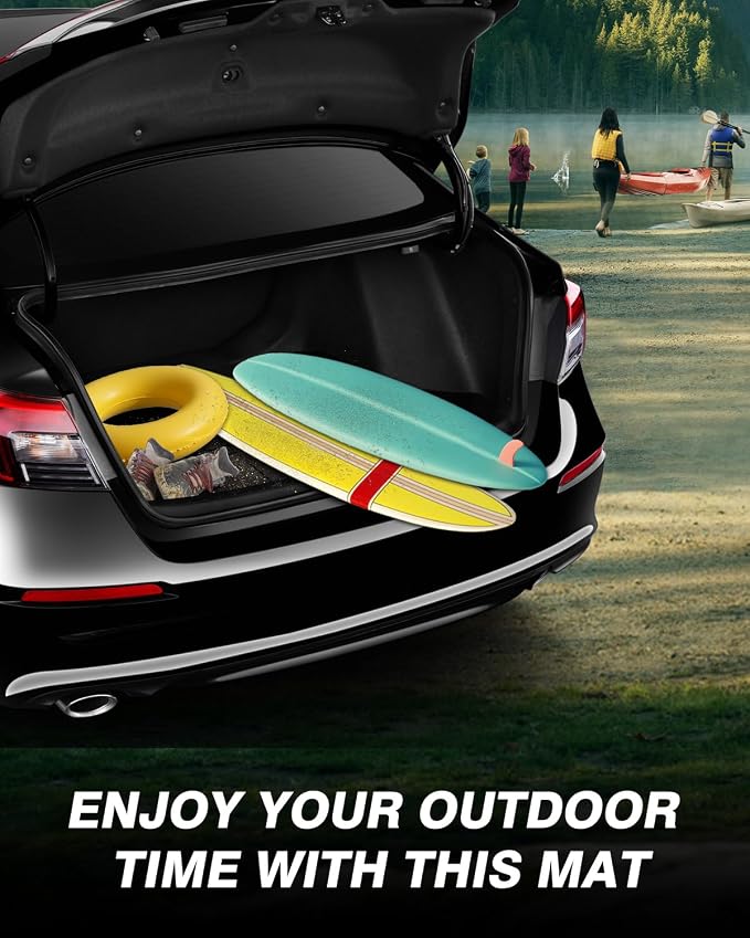 Powerty Trunk Mat for 2022-2025 Honda Civic Sedan (Not for Hatchback) Accessories Cargo Mats TPO All Weather Cargo Liner Heavy-Duty Trunk Liners(Not for 2-Doors Models)