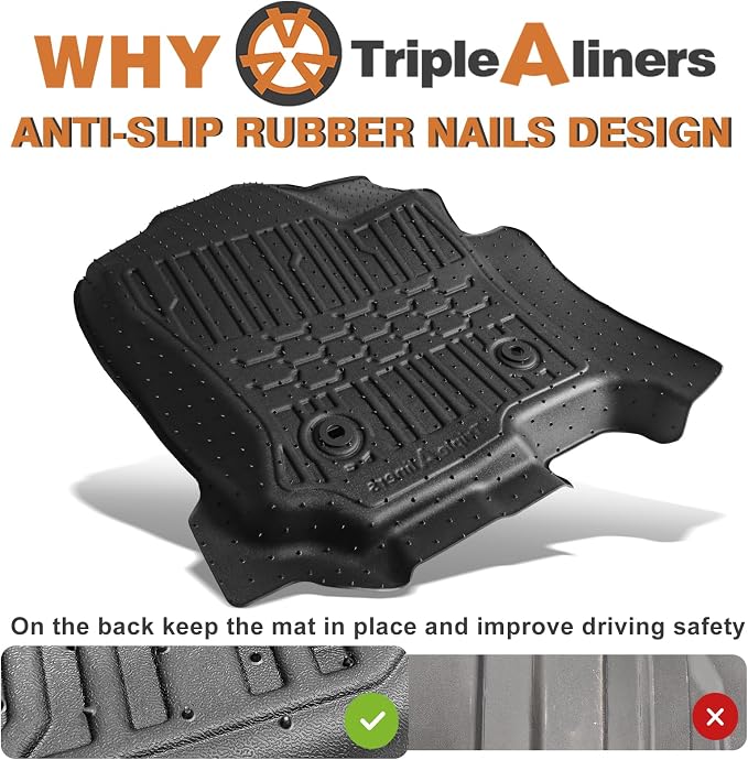 TripleAliners Floor Mats & Trunk Mat All Weather Liners Compatible With Toyota 2025 2026 4Runner Accessories Custom Fit TPE Heavy-Duty Waterproof Anti-Slip Floor Liner (5 Seats ONLY) - Only for Hybrid