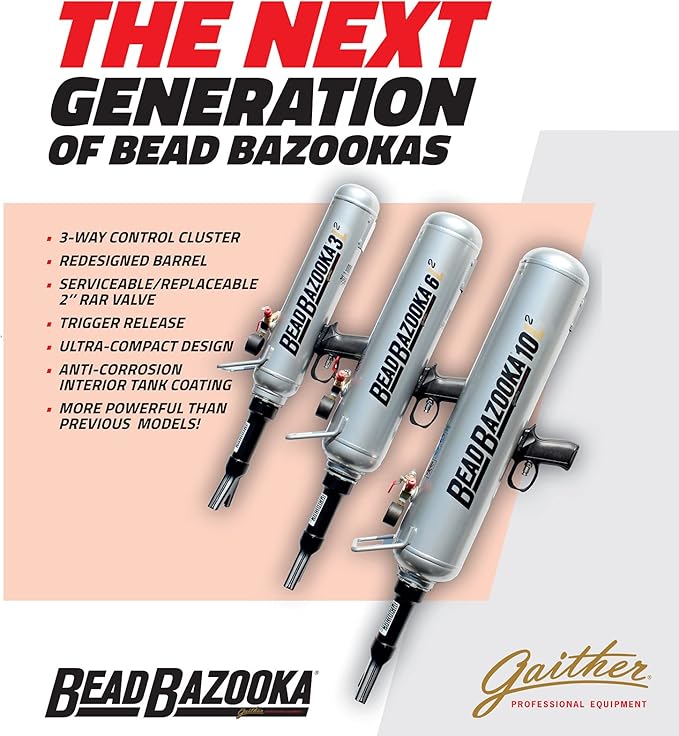 Gaither Handheld Bead Bazooka - 2nd Generation, Bead Seater Tool with Rapid Air Release, for Passenger, Commercial, and Agricultural Vehicles