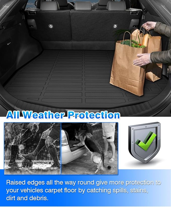 Solterra Cargo Liner - Trunk Mat for Subaru Solterra 2023-2026 & Toyota BZ4X 2023-2025, All Weather Cargo Mat for Solterra Accessories, Heavy Duty Car Mats, Car Accessories