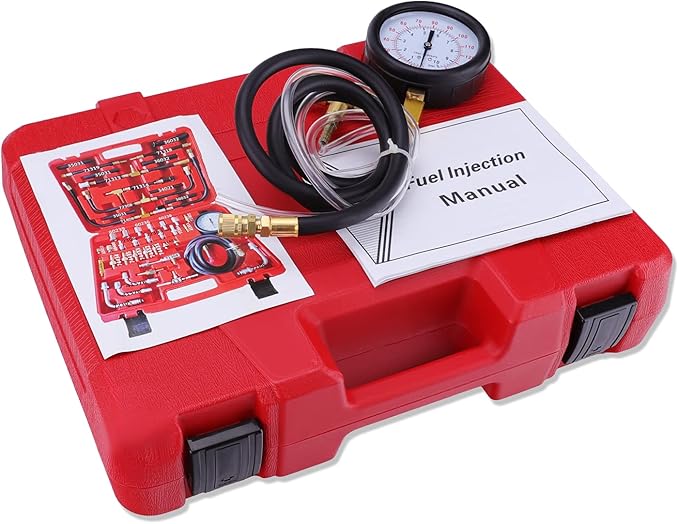 BETOOLL Pro Fuel Injection Pressure Tester Kit Gauge 0-140 PSI