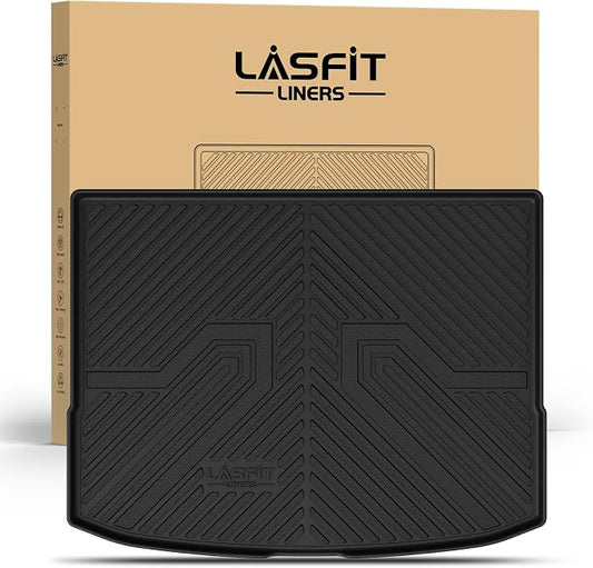 LASFIT Cargo Mat for Kia NIRO 2026 2025 2024 2023 (Fit EV & Hybrid, Not Fit PHEV), All Weather TPE Custom Fit Easy Clean Car Trunk Mat for Kia NIRO EV 2023-2026 Cargo Liner, Black