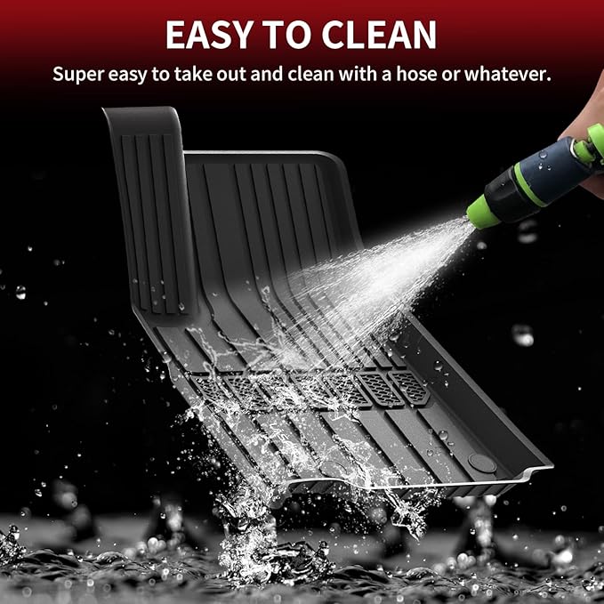 LASFIT Floor Mats for Jeep Grand Cherokee L 2021-2025 2026 (ONLY for 6-Passengers Without Center Console) All Weather TPE Custom Fit Car Mats Floor Liners 1st & 2nd & 3th Row, Black