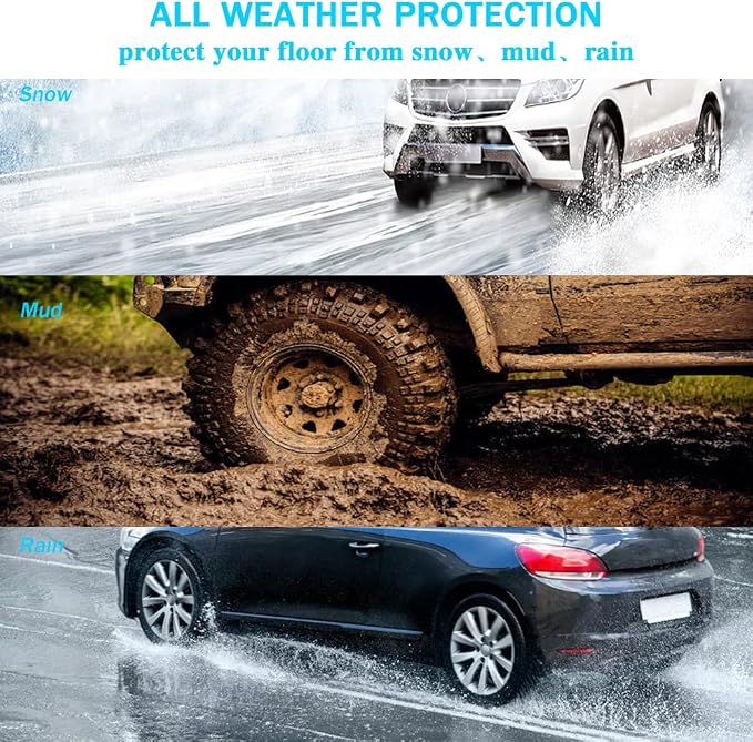 Camry Floor Mats Compatible with 2018-2024 Toyota Camry FWD Models, Non Hybrid or AWD Models，All Weather 3D Tech Waterproof Durable Anti-Slip TPE Floor Liners 1st ＆ 2nd Row Custom-fit Set Accessories
