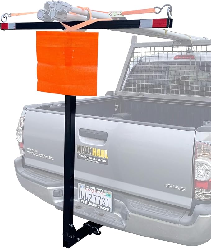 MaxxHaul 70229 Pick-Up Truck Bed Extender - 350 lb Capacity For Ladder, Rack, Canoe, Kayak, Long Pipes and Lumber , Black, 53.2 x 17.2 x 2.5 inches