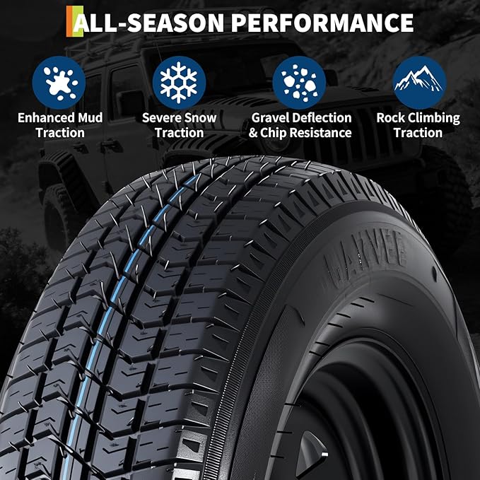 2-Pack Trailer Tire On Rim ST175/80D13 Trailer Tires and Wheels 5 Lug on 4.5 in PCD Trailer Tires with 13 in Rims Load Range C 6PR Black
