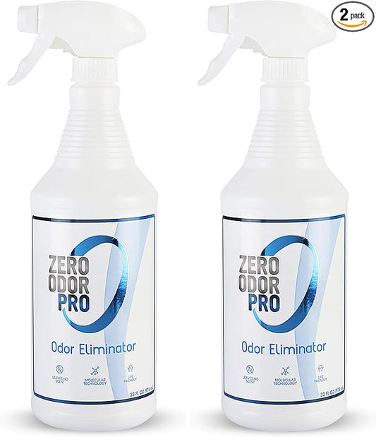 Zero Odor Pro - Commercial Strength Eliminator Odor Neutralizer, Room Deodorizer Odor Eliminator Musty Smell - Strongest Odor Eliminator Trigger Spray, (32-ounce) (Pack of 2)
