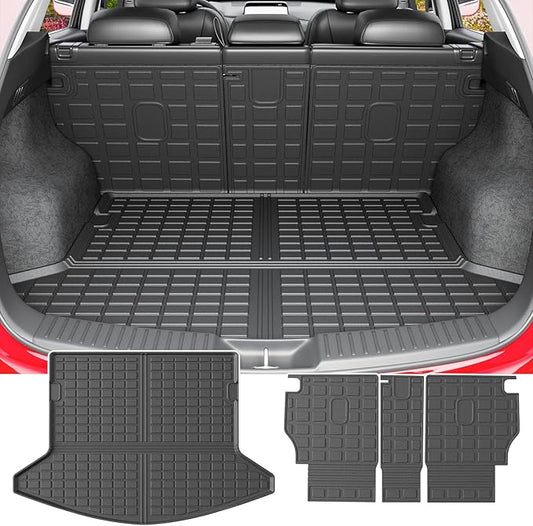 powoq Cargo Mat Compatible with 2017-2022 Mazda CX5 Trunk Mat Cargo Liner Backrest Trunk Liner TPE Replacement for 2017-2022 Mazda CX-5 Accessories (Trunk Mat+Backrest Mats)