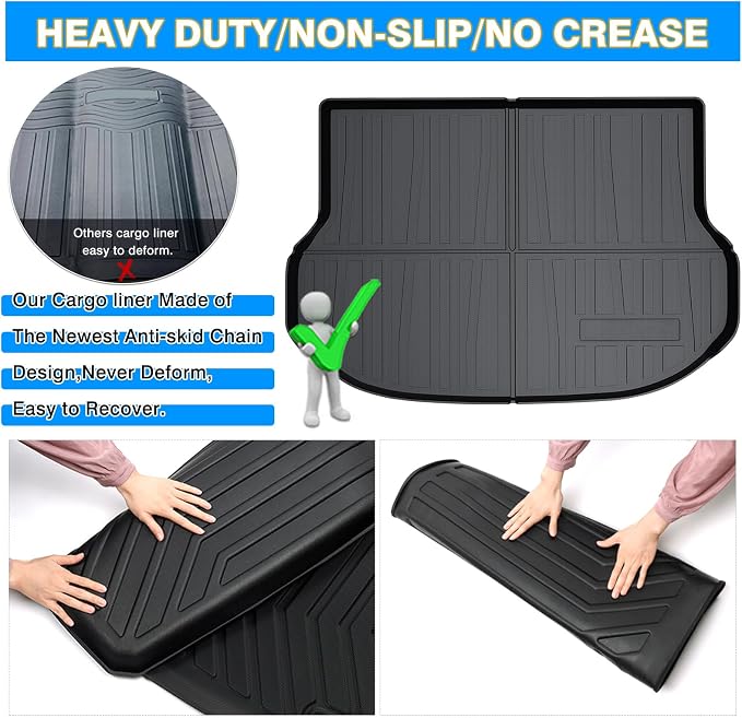 Powerty Trunk Mat for 2015-2020 2021 Lexus NX200t NX300 NX300h Accessories Cargo Mats TPO All Weather Cargo Liner Heavy-Duty Trunk Liners