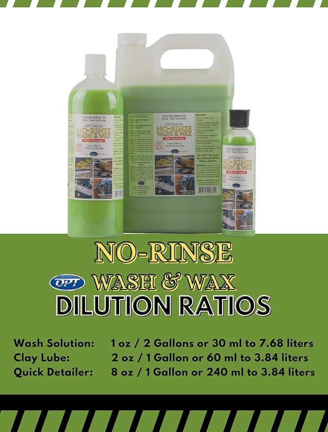 Optimum (NRWW2012G4) No Rinse Wash & Wax - 1 Gallon, (Case of 4)