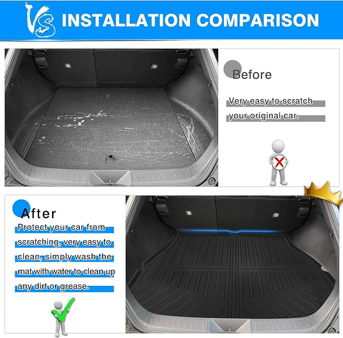 KUST Trunk Cargo Mat for Toyota Venza 2021-2025, All Weather Rear Cargo Liner for Toyota Venza Accessories